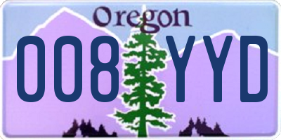 OR license plate 008YYD