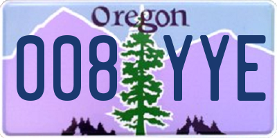 OR license plate 008YYE