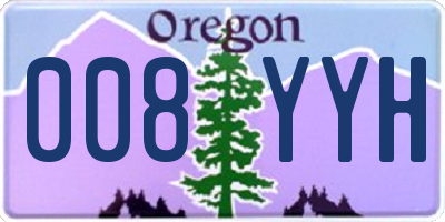 OR license plate 008YYH