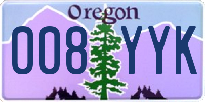 OR license plate 008YYK