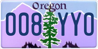 OR license plate 008YYO