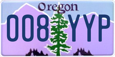 OR license plate 008YYP