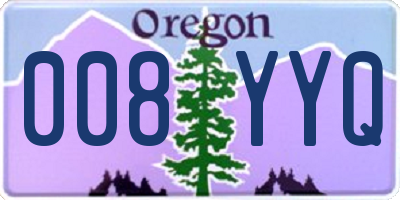 OR license plate 008YYQ