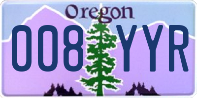 OR license plate 008YYR