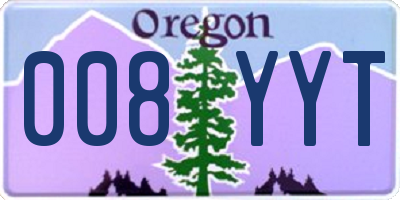 OR license plate 008YYT