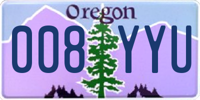 OR license plate 008YYU