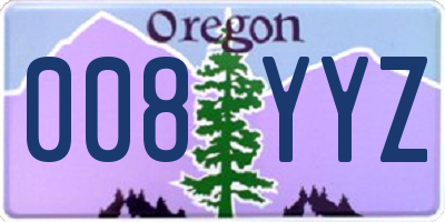 OR license plate 008YYZ