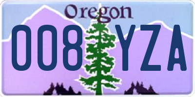 OR license plate 008YZA