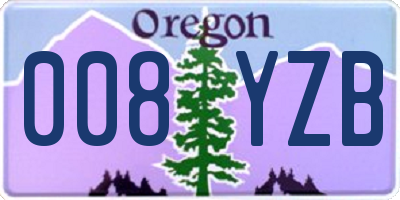 OR license plate 008YZB