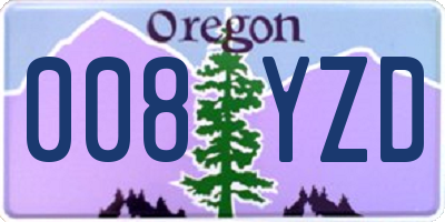 OR license plate 008YZD
