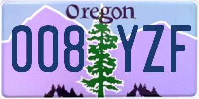 OR license plate 008YZF