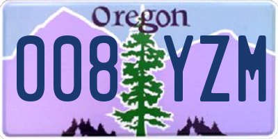OR license plate 008YZM