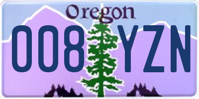 OR license plate 008YZN