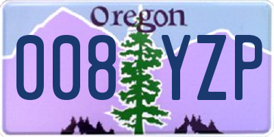OR license plate 008YZP