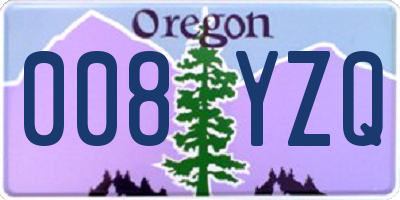 OR license plate 008YZQ
