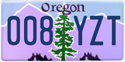 OR license plate 008YZT