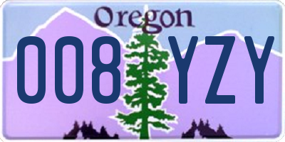 OR license plate 008YZY