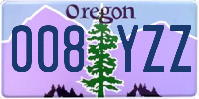 OR license plate 008YZZ