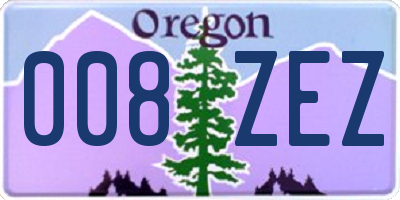 OR license plate 008ZEZ