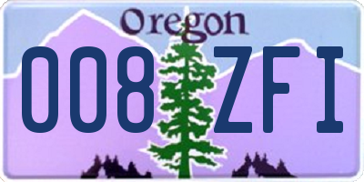 OR license plate 008ZFI