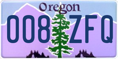 OR license plate 008ZFQ