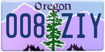 OR license plate 008ZIY