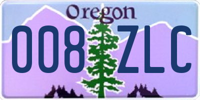 OR license plate 008ZLC