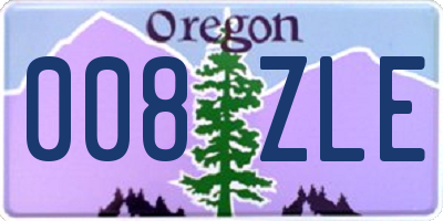 OR license plate 008ZLE