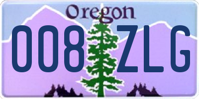 OR license plate 008ZLG