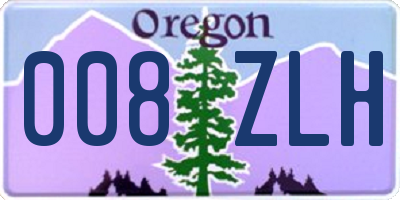 OR license plate 008ZLH