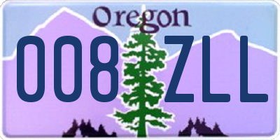 OR license plate 008ZLL