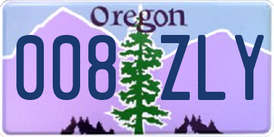 OR license plate 008ZLY