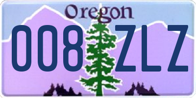 OR license plate 008ZLZ
