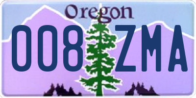 OR license plate 008ZMA