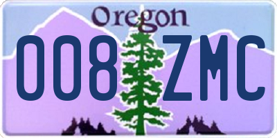OR license plate 008ZMC
