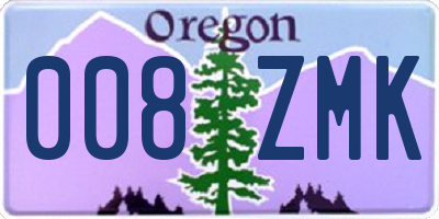 OR license plate 008ZMK