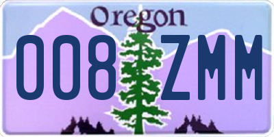 OR license plate 008ZMM