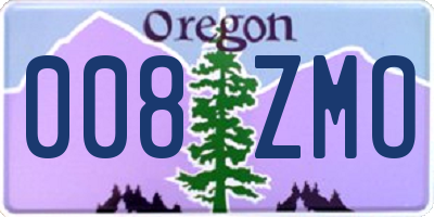 OR license plate 008ZMO