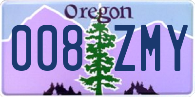 OR license plate 008ZMY