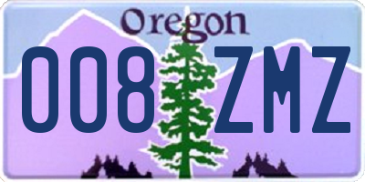 OR license plate 008ZMZ
