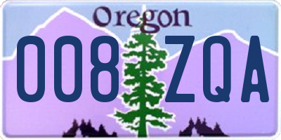 OR license plate 008ZQA