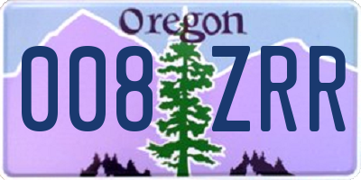 OR license plate 008ZRR