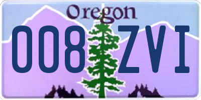 OR license plate 008ZVI