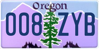 OR license plate 008ZYB