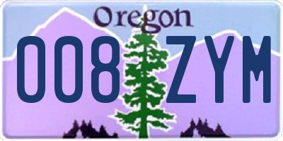 OR license plate 008ZYM