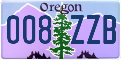OR license plate 008ZZB