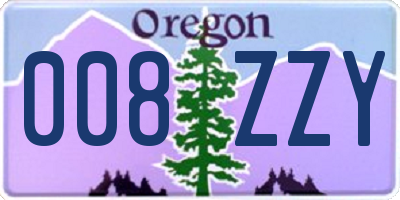 OR license plate 008ZZY