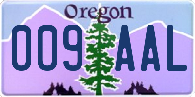 OR license plate 009AAL