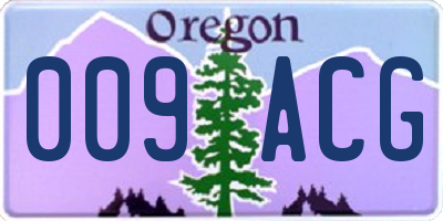 OR license plate 009ACG