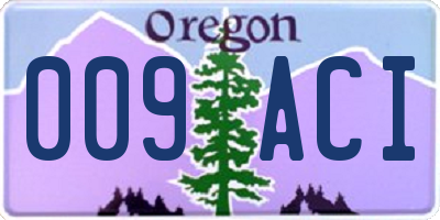 OR license plate 009ACI